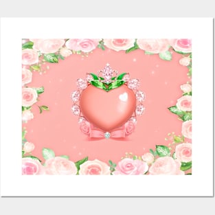 Peachy Princess Roses {Accessories} Posters and Art